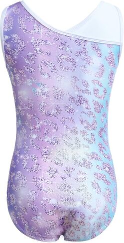 Gymnastics Leotards for Girls 4-Piece Outfit with Storage Bag Scrunchie & Shorts Set for Toddler/Kids 3-12 Years in Saudi Arabia
