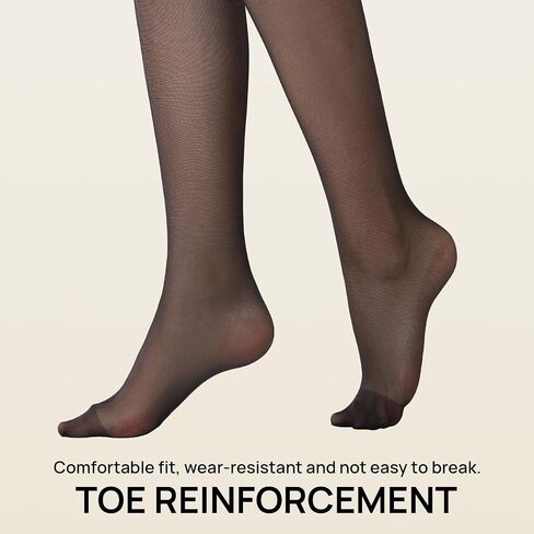MANZI Sheer Pantyhose for Women 2 Pairs Translucent Tights 15 Denier in Saudi Arabia