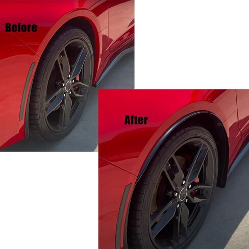 متوافق مع شيفروليه Corvette C7 2014-2019 Stingray العجلة الخلفية تقليم تقاطعات Fender Fender Plane (أسود غير لامع ، مناسب لنماذج Stingray) in Kuwait