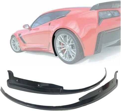 متوافق مع شيفروليه Corvette C7 2014-2019 Stingray العجلة الخلفية تقليم تقاطعات Fender Fender Plane (أسود غير لامع ، مناسب لنماذج Stingray) in Kuwait