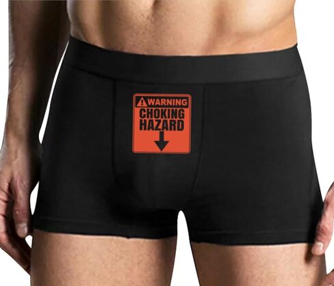 Knaughty Knickers تحذير اختناق الخطر ملخصات الملاكم مع تصميم النكات ديك in Kuwait