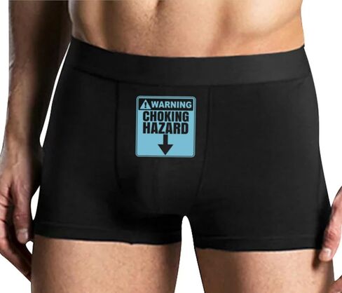 Knaughty Knickers تحذير اختناق الخطر ملخصات الملاكم مع تصميم النكات ديك in Kuwait