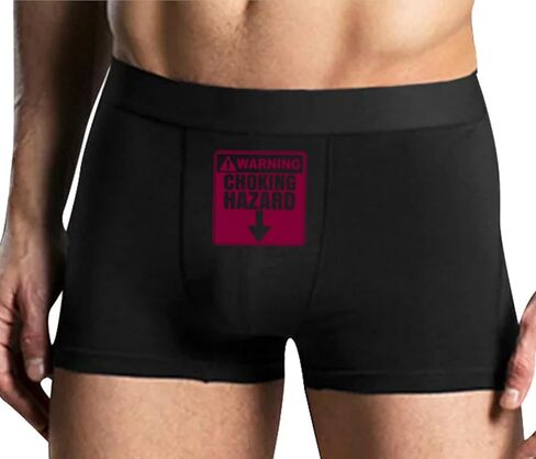 Knaughty Knickers تحذير اختناق الخطر ملخصات الملاكم مع تصميم النكات ديك in Kuwait