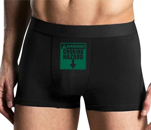 Knaughty Knickers تحذير اختناق الخطر ملخصات الملاكم مع تصميم النكات ديك in Kuwait