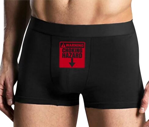 Knaughty Knickers تحذير اختناق الخطر ملخصات الملاكم مع تصميم النكات ديك in Kuwait