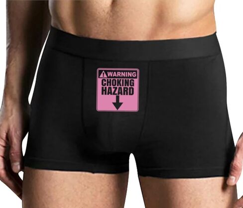 Knaughty Knickers تحذير اختناق الخطر ملخصات الملاكم مع تصميم النكات ديك in Kuwait