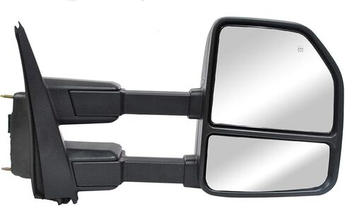 WLLW Passenger Right Side Towing Mirrors for 2017 2018 2019 2020 Ford F250 F350 F450 F550 Super Duty With Power, Heated, Temperature Sensor, Turn Signal Light, Spot Auxiliary Lamp Pickup Truck in Kuwait