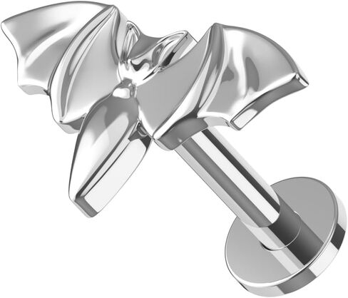 G23 G23 التيتانيوم تصميم الخفافيش المصممة لضغط أعلى الشفاه LABRET - Tragus Bar Piercing - Labret Stud Helix - Tragus Percing Jewelry in Kuwait