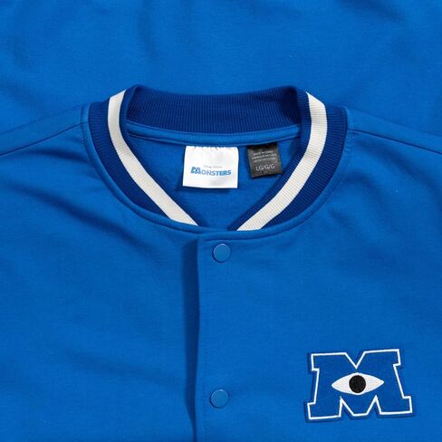 Mad Engine Monsters University Varsity Jacket Blue and White Mu Logo Costumeen Costume Cosplay - Adult in Saudi Arabia