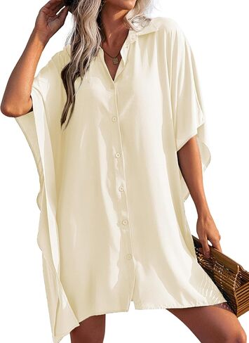 Ekouaer Beach Shirt Coverups for Women Button Down Bathing Suit Coverups for Swimwear in Saudi Arabia