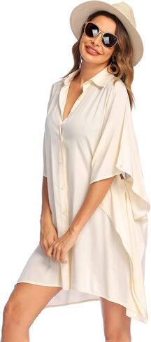 Ekouaer Beach Shirt Coverups for Women Button Down Bathing Suit Coverups for Swimwear in Saudi Arabia