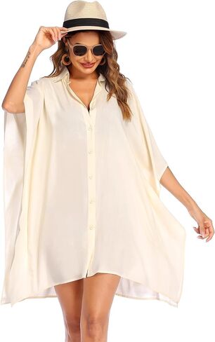 Ekouaer Beach Shirt Coverups for Women Button Down Bathing Suit Coverups for Swimwear in Saudi Arabia