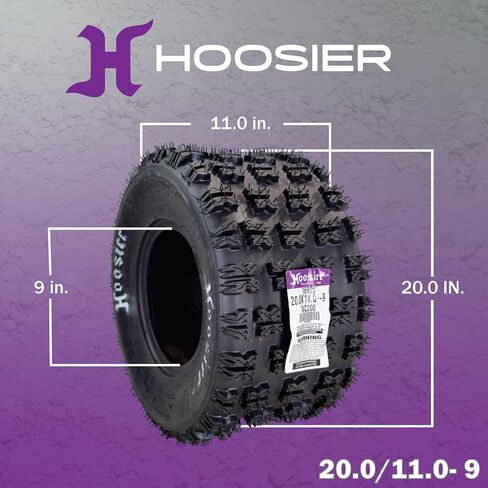 Hoosier Front ATV Tire for Off-Road Racing with Hoosier Keychain (20.0X11.0-9 XC175 2 Pack) in Saudi Arabia