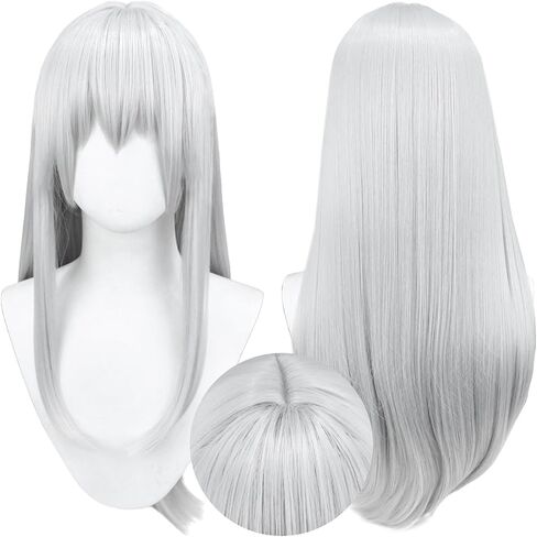 DAZCOS Women JJK Cosplay Wig Anime Costume Accessories (Silver White) in Saudi Arabia