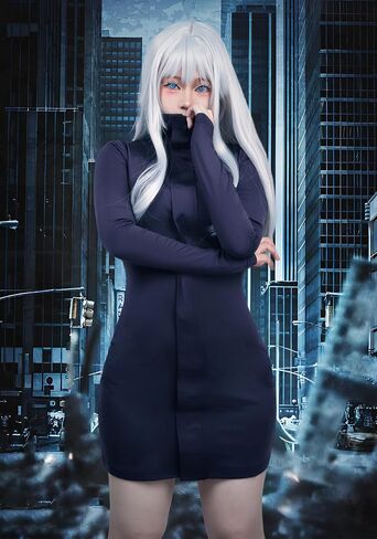 DAZCOS Women JJK Cosplay Wig Anime Costume Accessories (Silver White) in Saudi Arabia
