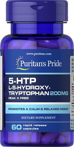 كبسولات Puritan's Pride 5-htp 100 ملغ (غريفونيا سيمبليسيفوليا)، 120 كبسولة in Kuwait