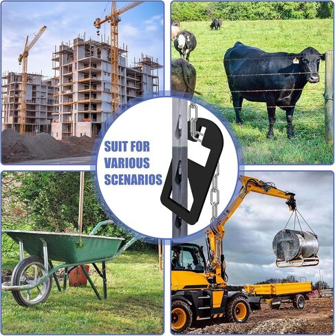 T Post Puller Fence Post Puller, Farm Equipment Tractor Accessories, Use Different Chains S Hooks Jacks Tractor Buckets from Ground (Orange) in Saudi Arabia