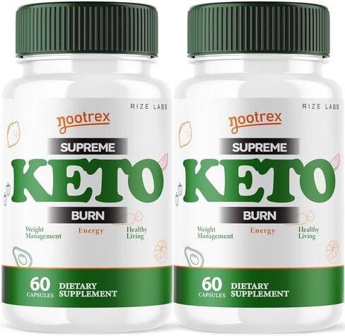 Nootrex Supreme Keto Burn Capsules ، مكمل Nootrex لفقدان الوزن المتقدم ، أقصى صيغة القوة لتحقيق أهداف لك أسرع وأسهل ، مراجعات NOO TREX (120 كبسولة) (حزمة 2) 2) in Kuwait