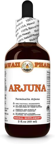 أرجونا (Terminalia arjuna) صبغة اللحاء الجاف ، مصنوعة في هاواي ، المواد الخام العضوية ، جميعها طبيعية ، نباتي ، خالص سائل نقي - 2 fl.oz in Saudi Arabia