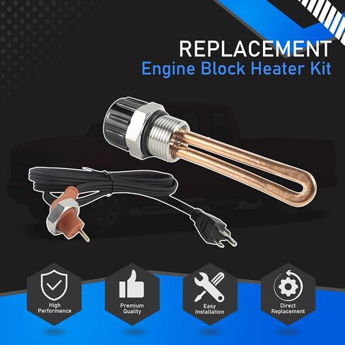 3C3Z6A051AA Engine Block Heater Kit Compatible with 2003-2010 Ford F-250 F-350 E-150 E-250 E-350 Super Duty Excursion Heating Unit with Wiring Harness Replaces 30601002 120V 1000 Watts in Saudi Arabia