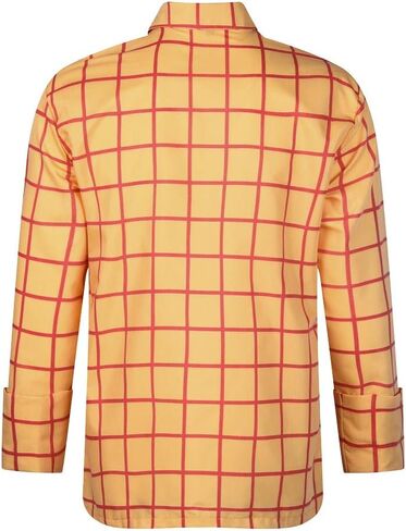 PAINEOMN Woody Shirt for Men Woody Vest Cowboys Halloween Cosplay Costume Adult Long Sleeves Plaid Button Down Shirt in Saudi Arabia