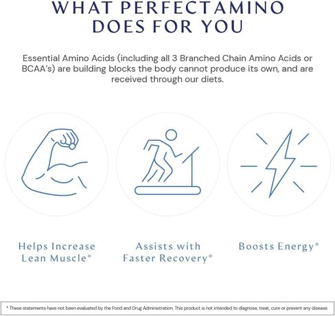 أقراص BodyHealth PerfectAmino (زجاجة سفر 150 قيراط بالإضافة إلى 30 قيراط)، جميع الأحماض الأمينية الأساسية الثمانية مع BCAAs + ليسين، فينيل ألانين، ثريونين، ميثيونين، تريبتوفان، مكمل للتعافي والقوة in Kuwait