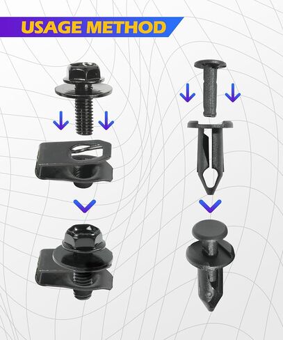 35PCS Car Engine Under Cover Splash Shield Guard Body Bolts Screws,Skid Plate Bolts Screw Kit,Bumper Screws,Engine Splash Shield Screw,Suitable for Most Cars and Sedans Replacement in Saudi Arabia