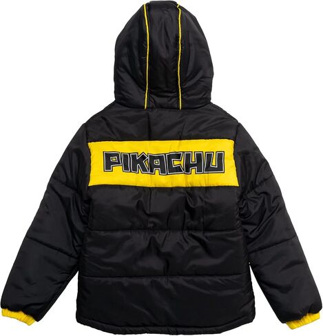 Pokemon Pikachu Zip Up Winter Coat Puffer Jacket Toddler to Big Kid Sizes (4-14-16) in Saudi Arabia