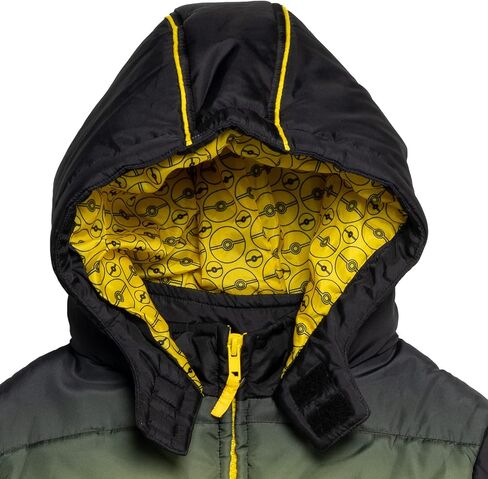 Pokemon Pikachu Zip Up Winter Coat Puffer Jacket Toddler to Big Kid Sizes (4-14-16) in Saudi Arabia