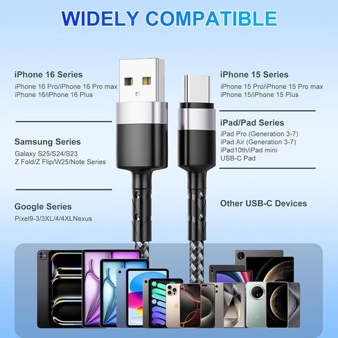 كابلات ساعة ذكية 4 في 1 لساعة Apple Watch / iPhone / Airpods، قاعدة شحن مغناطيسية مع كابل شحن متعدد iWatch بطول 6FT/1.8M مع موصلات iPhone/Type C/Micro لأجهزة الكمبيوتر المحمول/الكمبيوتر اللوحي/الهاتف in Saudi Arabia