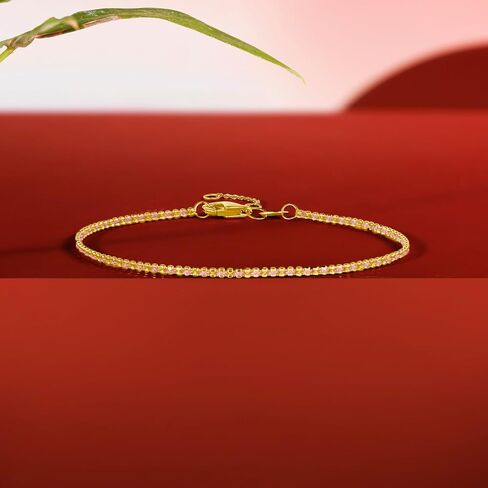 18K Solid Gold Bracelets for Women, Real Pure Gold Dainty Jewelry Gold Red and Pink Cord Chain Bracelet for Ladies Girlfriend Mother Girfriends Couples Lovers Gifts in Kuwait