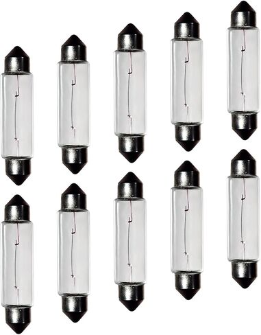 24V 5W 10 Pack Sv8.5-8 T3.25 Halogen Festoon Bulb Fits 44mm Base Sizes Direct Replacement for Car Dome Light,Trunk,Interior Bulb in Saudi Arabia