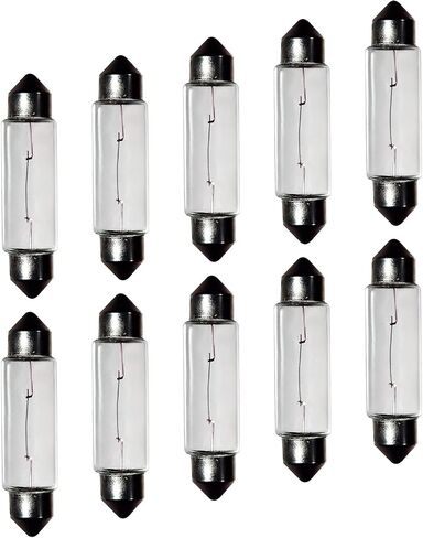24V 10W 10 Pack Sv8.5-8 T3.25 Halogen Festoon Bulb Fits 44mm Base Sizes Direct Replacement for Car Dome Light,Trunk,Interior Bulb in Saudi Arabia