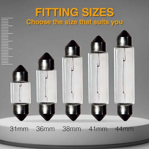 24V 10W 10 Pack Sv8.5-8 T3.25 Halogen Festoon Bulb Fits 44mm Base Sizes Direct Replacement for Car Dome Light,Trunk,Interior Bulb in Saudi Arabia