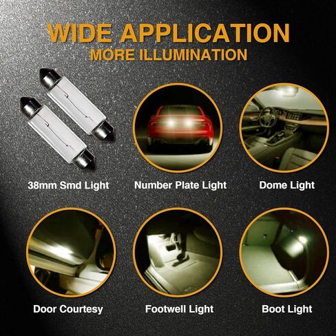 24V 10W 10 Pack Sv8.5-8 T3.25 Halogen Festoon Bulb Fits 44mm Base Sizes Direct Replacement for Car Dome Light,Trunk,Interior Bulb in Saudi Arabia