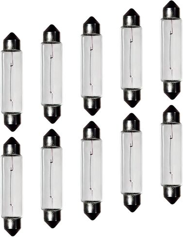 24V 10W 10 Pack Sv8.5-8 T3.25 Halogen Festoon Bulb Fits 44mm Base Sizes Direct Replacement for Car Dome Light,Trunk,Interior Bulb in Saudi Arabia