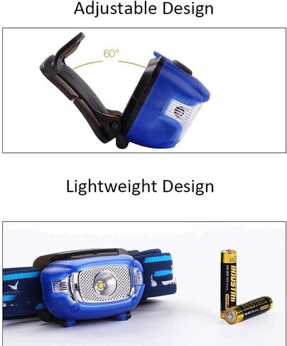 Hands-Free Flashlight, Waterproof Light Lamp Torch for Camping Fishing Hiking Night Activities in Kuwait