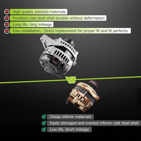 11516 Alternator Compatible for Toyota Camry 2.5L 2010 2011 12V 100AMP CW 4-Pulley Grooves High Output Alternator Replaces# 27060-0V060-84 104210-2650 27060-0V060 in Saudi Arabia