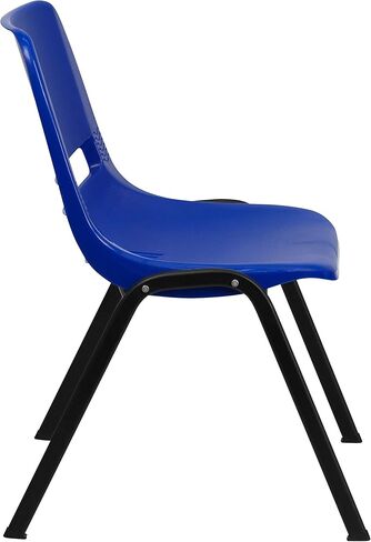 Flash Furniture HERCULES Series 440 lb. Capacity Kid's Navy Ergonomic Shell Stack Chair with Black Frame and 12" Seat Height in Saudi Arabia