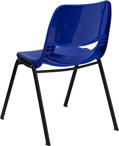 Flash Furniture HERCULES Series 440 lb. Capacity Kid's Navy Ergonomic Shell Stack Chair with Black Frame and 12" Seat Height in Saudi Arabia