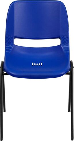 Flash Furniture HERCULES Series 440 lb. Capacity Kid's Navy Ergonomic Shell Stack Chair with Black Frame and 12" Seat Height in Saudi Arabia