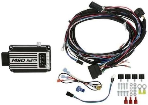 MSD Ignition 65233 مربع الإشعال - Ultra 6AL Plus - Digital - CD Ignition - Multi -Spark - 45000V - 3 -Step Rev Limiter - Harness مدرجة - أسود - KIT in Kuwait