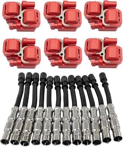 TRQ Ignition Kit Ignition Coil Spark Plugs Wire Set Compatible with 04-08 Chrysler 98-05 Mercedes-Benz in Saudi Arabia