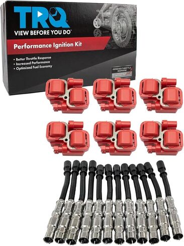 TRQ Ignition Kit Ignition Coil Spark Plugs Wire Set Compatible with 04-08 Chrysler 98-05 Mercedes-Benz in Saudi Arabia