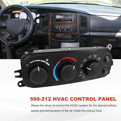 599-212 وحدة التحكم في HVAC متوافقة مع Dodge RAM 1500 2500 3500 2002-2005 ملائمة لدودج داكوتا 2001-2004 in Kuwait