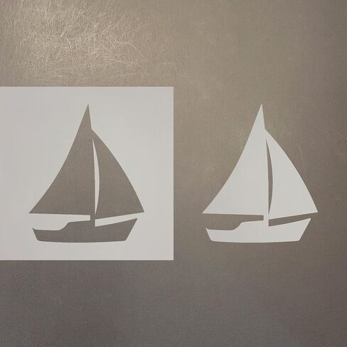 Sailboat 3 Reusable Mylar Stencil - Art Craft Supplies 4 Inch in Saudi Arabia