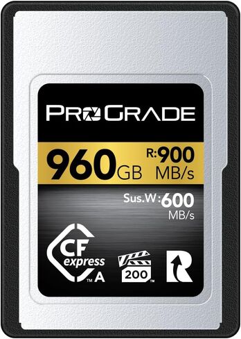 بطاقة ذاكرة ProGrade Digital CFexpress™ 2.0 من النوع A (سعة 240 جيجابايت) باللون الذهبي in Kuwait