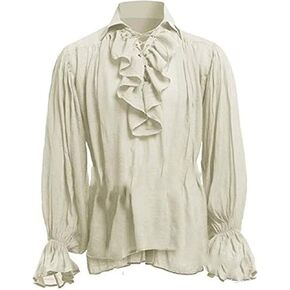 Men's Medieval Tunic Costume Shirt Renaissance Tops Gothic Cosplay Shirts in Kuwait
