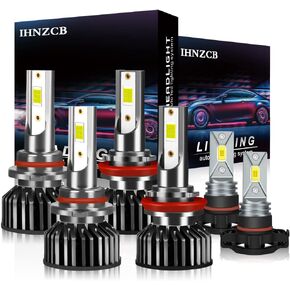 Fit for Chevrolet Silverado 1500(2007-2015) Chevy Silverado 2500 HD 3500 HD(2007-2019) Combo 9005 High Beam H11 Low Beam LED Headlight + 5202/H16 Fog Light Bulbs Kits,6000K Super Brighter in Kuwait