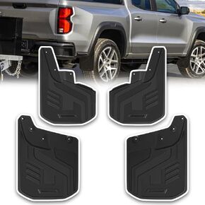 اللوحات الطينية للشاحنات، واقيات الطين المتوافقة مع Chevy Colorado 2023 2024 مع Fender Flare 4pcs Splash Guards أمامي وخلفي (جانب السائق والراكب) in Kuwait